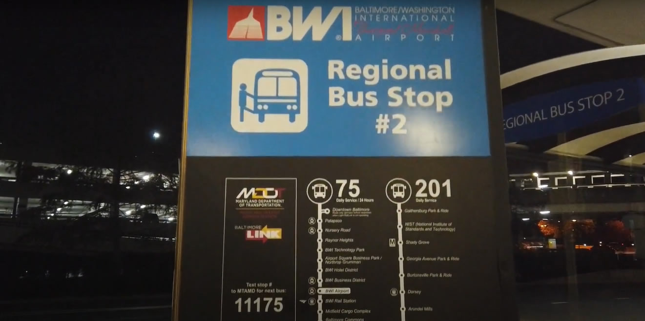 BWI bus stop